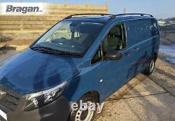 Barres de Toit Noir Pour Mercedes Vito Viano 2014+ Swb Camionnette Haut Alu Rack