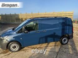 Barres de Toit Noir Pour Mercedes Vito Viano 2014+ Swb Camionnette Haut Alu Rack