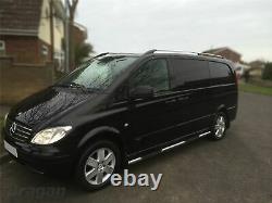 Barres de Toit + Verrouillage Cross pour Mercedes Vito Viano 2014+ Elwb Van Alu