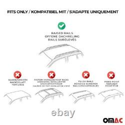 Barres de toit Transversales pour Mercedes Viano Vito 2003-2014 Fer Noir