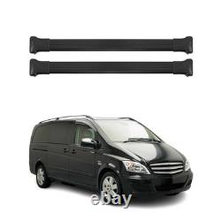 Barres de toit transversales pour Mercedes Vito Viano W639 en Aluminium noir