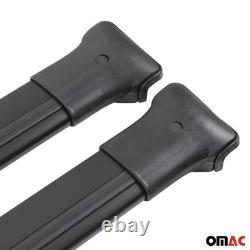 Barres de toit transversales pour Mercedes Vito Viano W639 en Aluminium noir Barres de toit transversales pour Mercedes Vito Viano W639 en Aluminium noir