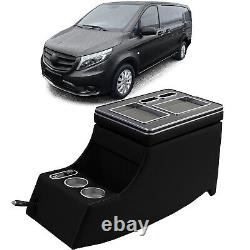 Console Centrale Accoudoir Stockage Noir pour Mercedes W447/W639 Vito Viano