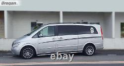 Côté Barres + Blanc Leds pour Mercedes Vito Viano Elwb 2004 2014 Inox Acier