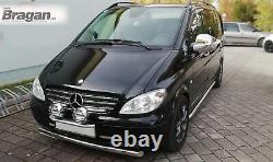 Côté Barres pour Mercedes Vito Viano Swb Lwb 2004-2014 Inox Poli Van Jupe