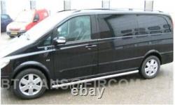 Côté Barres pour Mercedes Vito Viano Swb Mwb 2014 + Chrome Acier Inoxydable Poli