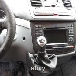 ICT Pommeau de levier cuir pour Mercedes W639 Vito Viano couture argent B66