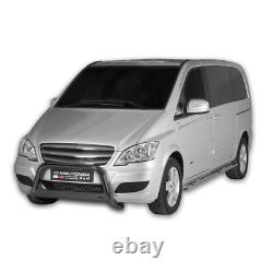 Pare Buffle Noir Protection Avant Pour Mercedes Vito/Viano 2010-2014