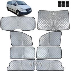 Pare-Soleil Occultant 8 Pièces Thermo Pour Mercedes Vito Viano W639 2003-2014