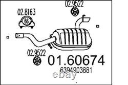 SILENCIEUX ARRIèRE MERCEDES VITO AUTOBUS/AUTOCAR 115 CDI, 111 CDI, VIANO CDI 2.2