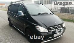 Spoiler Barre pour Mercedes Vito Viano 2004 2014 Van Inox Acier Pare-Choc Coup