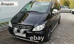 Spoiler Barre pour Mercedes Vito Viano 2004 2014 Van Inox Acier Pare-Choc Coup