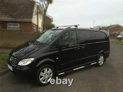 Toit Rail pour Mercedes Vito Viano 2014+ Swb Camionnette Alu Haut Rack Tuning