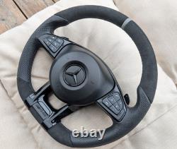 Volant CUIR NEUF MERCEDES AMG 14+ W205 W213 W447 Vito Viano style 18+