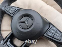 Volant CUIR NEUF MERCEDES AMG 14+ W205 W213 W447 Vito Viano style 18+