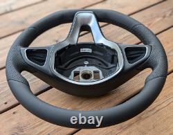 Volant CUIR NEUF MERCEDES VITO VIANO W447 V250 CLASSE V FOND PLAT