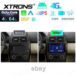 XTRONS AUTORADIO Mercedes Classe A B VITO VIANO GPS Android 14 WiFi 4G Carplay